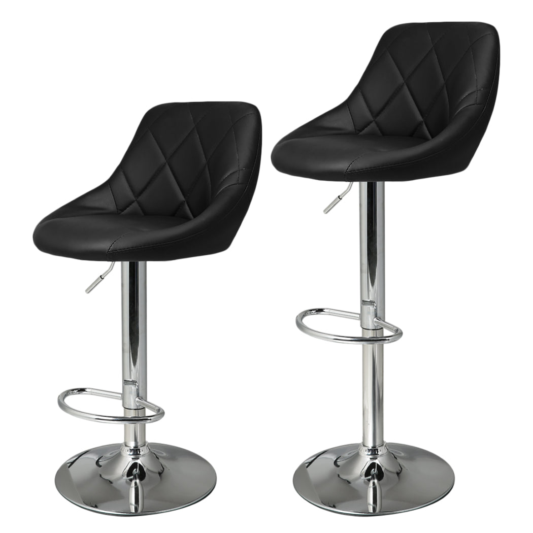 Homdox 2pcs Synthetic Leather Swivel Bar Stools Chairs Height Adjustable Pneumatic Heavy-duty Counter Pub Chair Barstools N20*