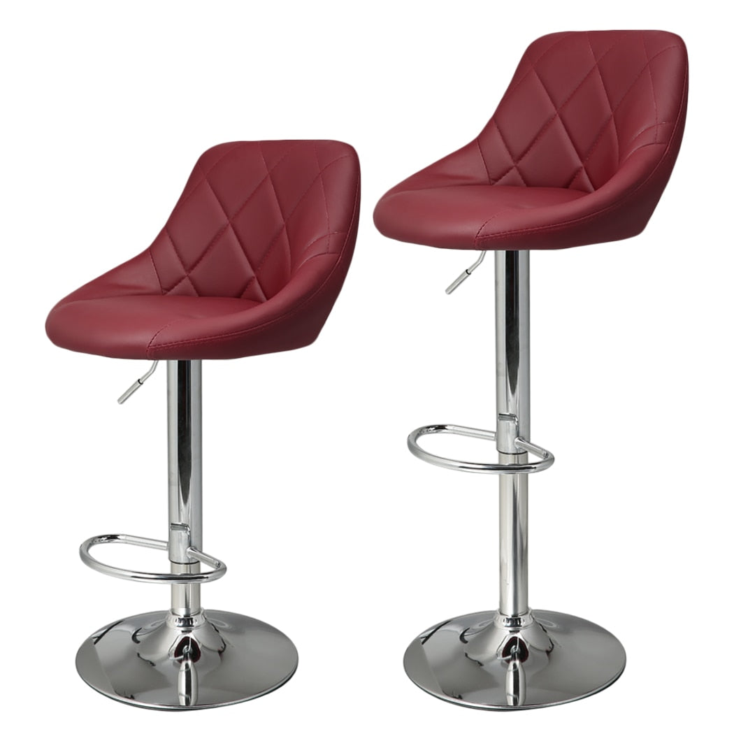Homdox 2pcs Synthetic Leather Swivel Bar Stools Chairs Height Adjustable Pneumatic Heavy-duty Counter Pub Chair Barstools N20*