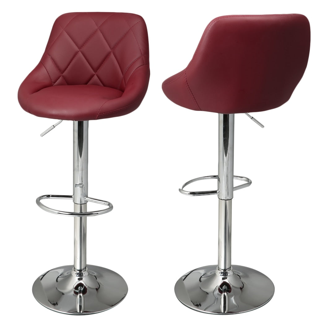 Homdox 2pcs Synthetic Leather Swivel Bar Stools Chairs Height Adjustable Pneumatic Heavy-duty Counter Pub Chair Barstools N20*
