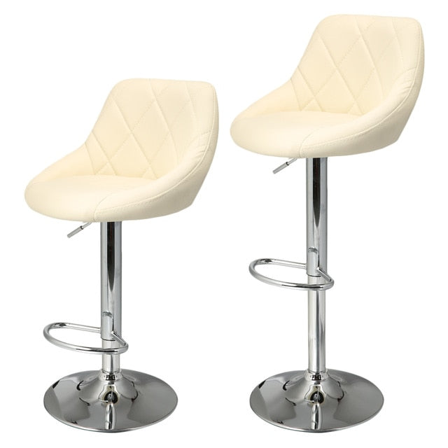 Homdox 2pcs Synthetic Leather Swivel Bar Stools Chairs Height Adjustable Pneumatic Heavy-duty Counter Pub Chair Barstools N20*