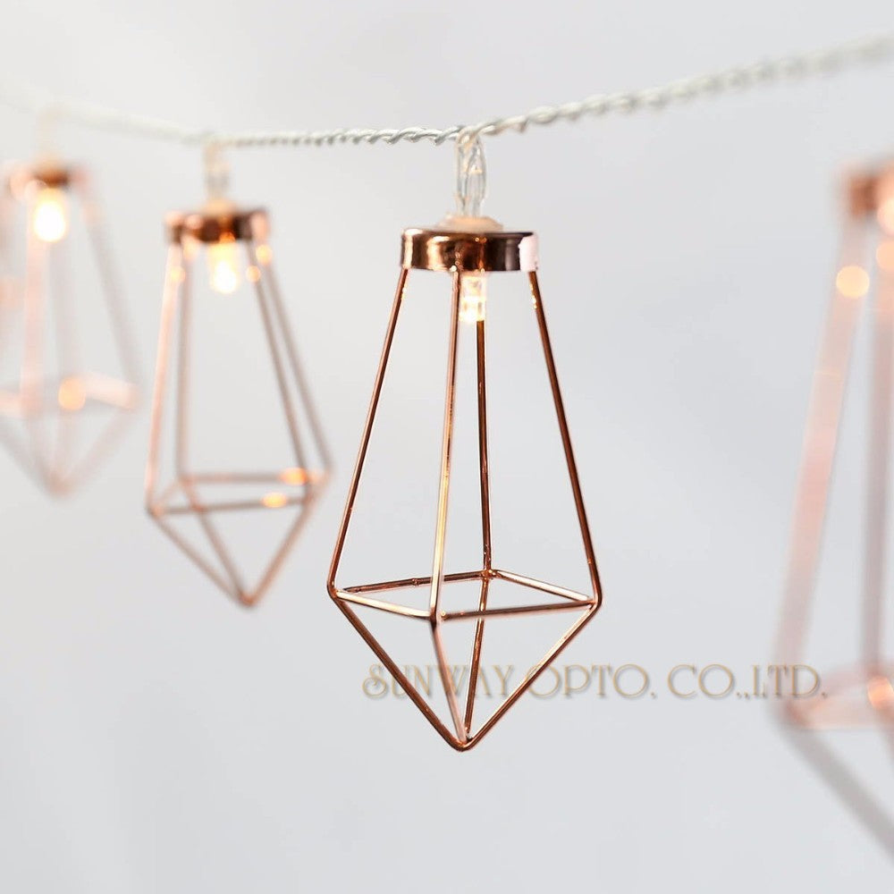 Novelty LED Fairy Lights 20 Metal String Light Battery Operated Party lights for Festival Halloween Party Wedding Decoration