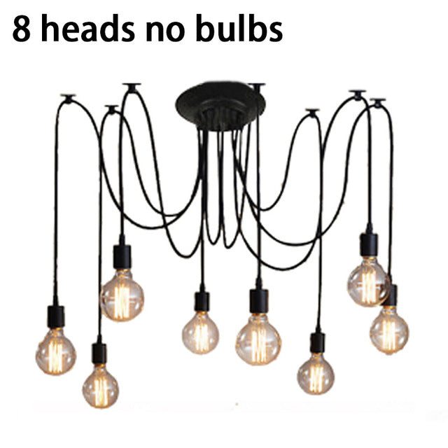 Vintage Nordic Spider Pendant Lamp Multiple Adjustable Retro Pendant Lights Loft Classic Decorative Fixture Lighting Led Home