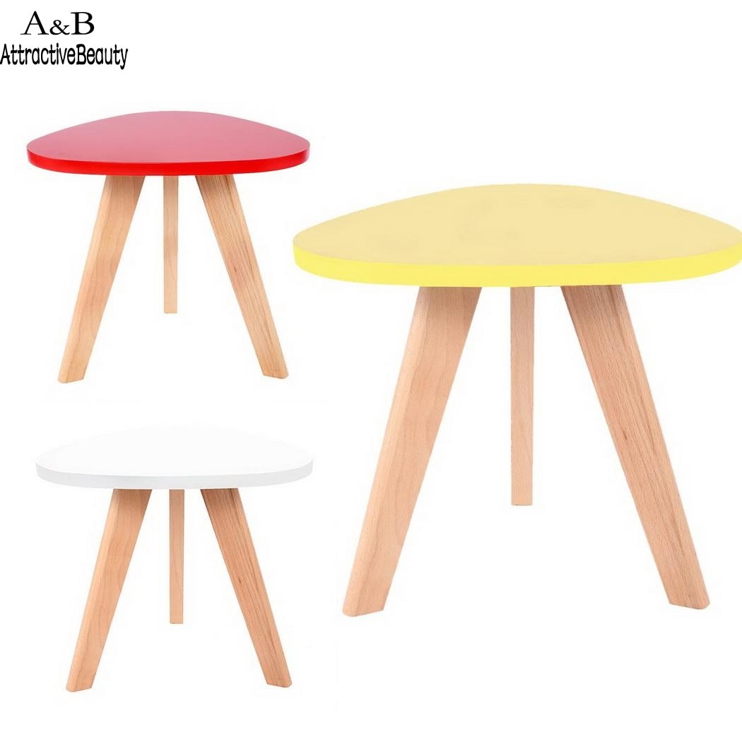 Homdox Mini Triangle Side Table Coffee Tea Table Living Room Balcony Table N40*