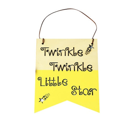 20*23CM Lovely Wooden Letter Wall Hanging Ornament Child Kids Room Decoration Nordic Style Wood Pedndant Chip Decor Drop Ship