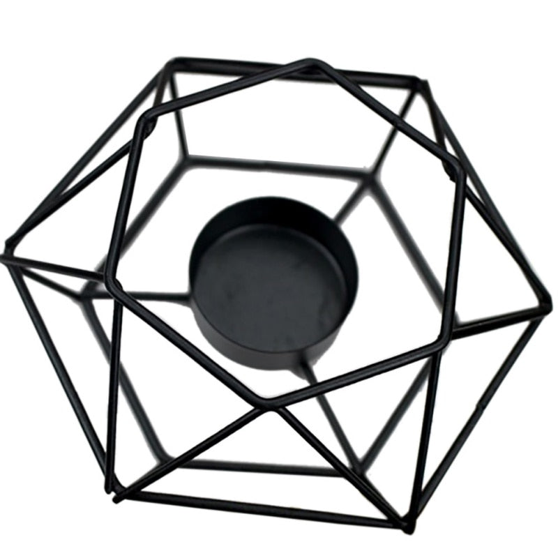 Home Ornaments Geometric Candlestick Wall Candle Holder Sconce Matching Tealight Steel Minimalist new