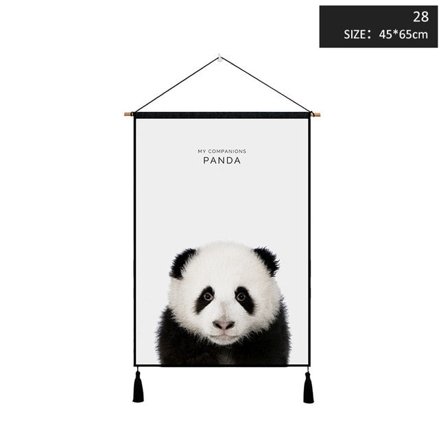 Miz 1 Piece 45*65 cm Tapestry Wall Hanging Animal Painting Poster Nordic Decoration Wall Pictures for Living Room