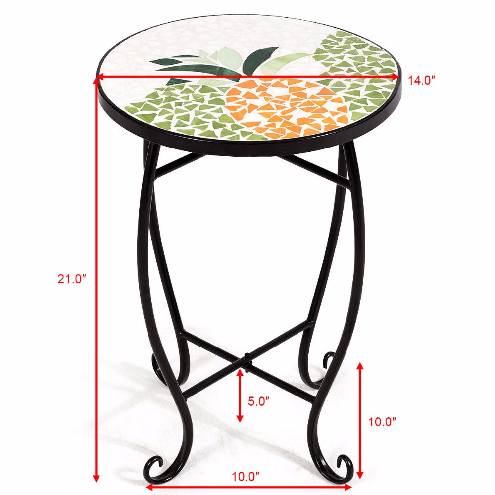 Giantex Pineapple Outdoor Indoor Accent Table Plant Stand Scheme Garden Steel Home Furniture OP3552YE