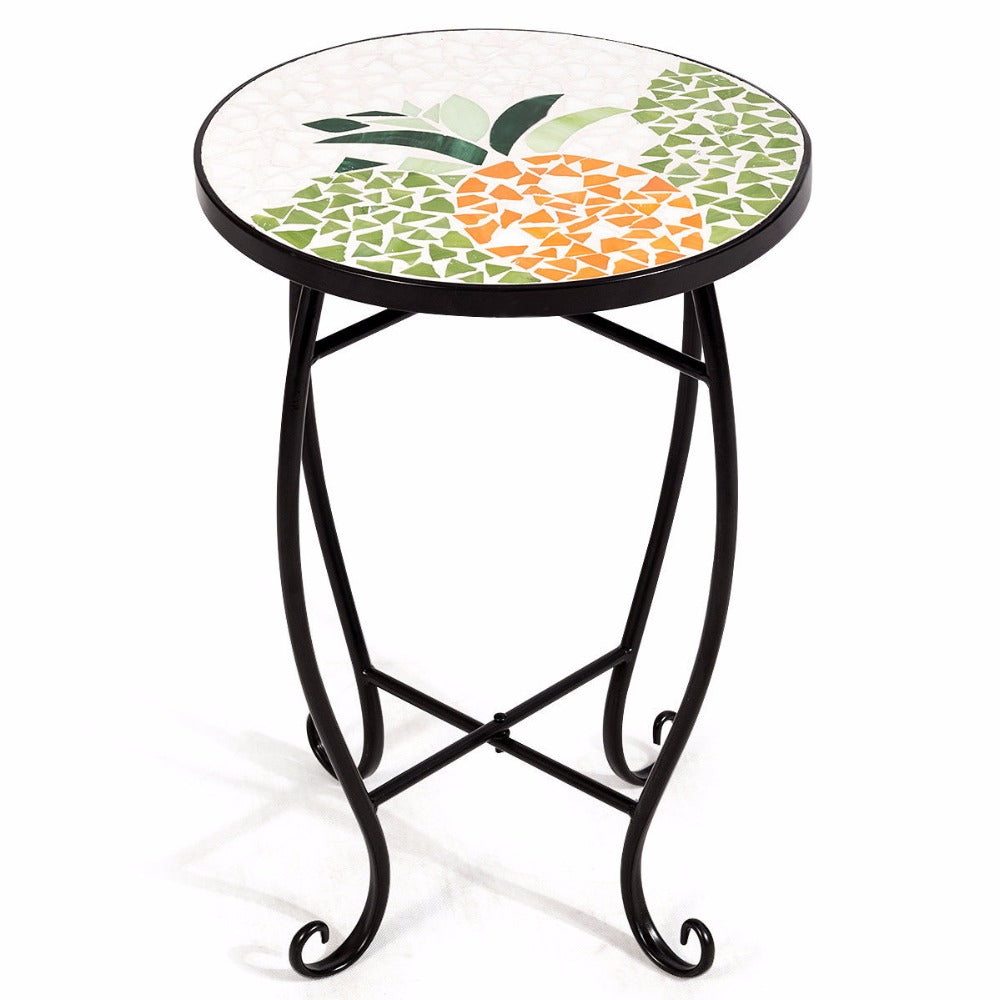 Giantex Pineapple Outdoor Indoor Accent Table Plant Stand Scheme Garden Steel Home Furniture OP3552YE
