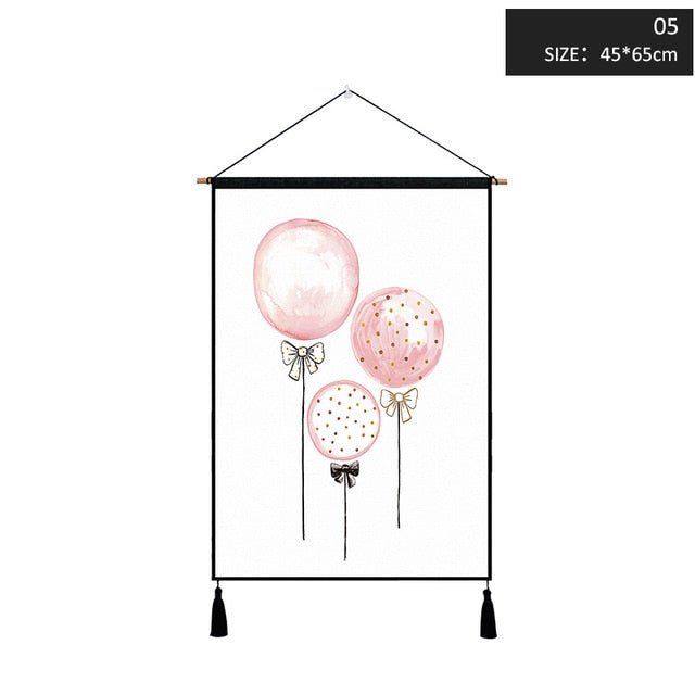 Miz 1 Piece Nordic Poster Ins Wall Painting Flamingo Cotton Line Decorative Paintings for Living Room 45*65 cm