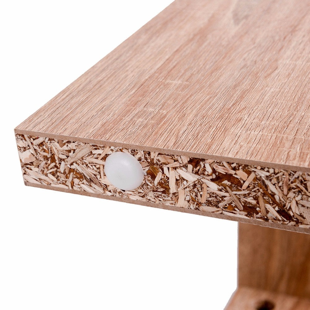 Giantex Set of 2 Nesting Coffee End Table Side Table Wood Color  Living Room Furniture HW58203