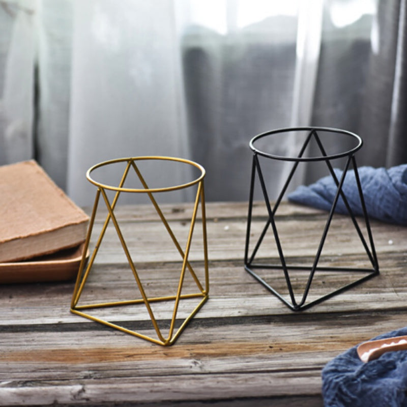 flower pots new Nordic Minimalist Geometry Gold Iron Ceramic Succulent Pot Vanilla Green Plant Desktop Flower Pot for Home Decor