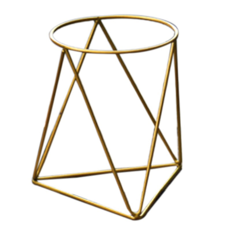 flower pots new Nordic Minimalist Geometry Gold Iron Ceramic Succulent Pot Vanilla Green Plant Desktop Flower Pot for Home Decor