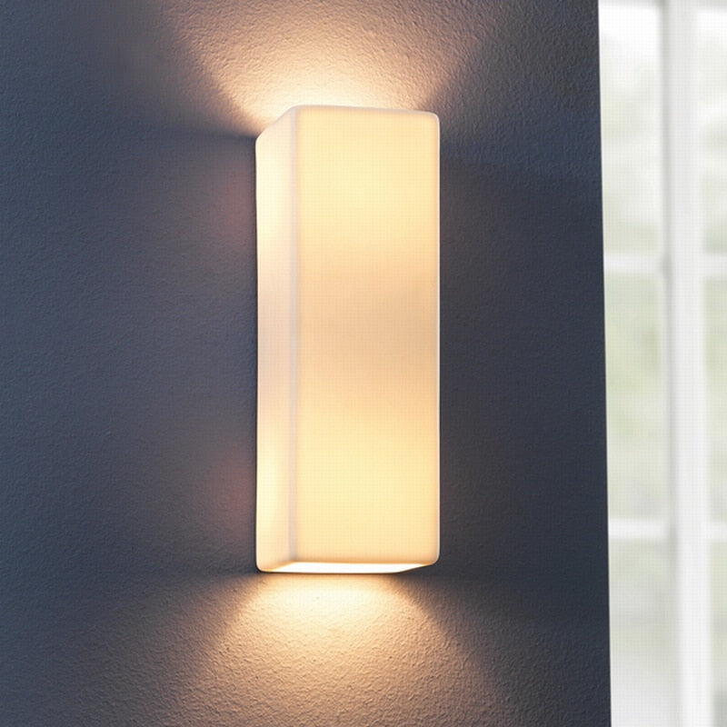 Modern nordic loft brief white wall lamps sconce ceramic lampshade G9 led wall light for home porch living room bedroom bathroom