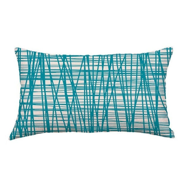Geometry Series Cushion Covers dropship Cotton Linen Lattice Flower Pillow Case for Sofa Bed Home Nordic Decorative dropship