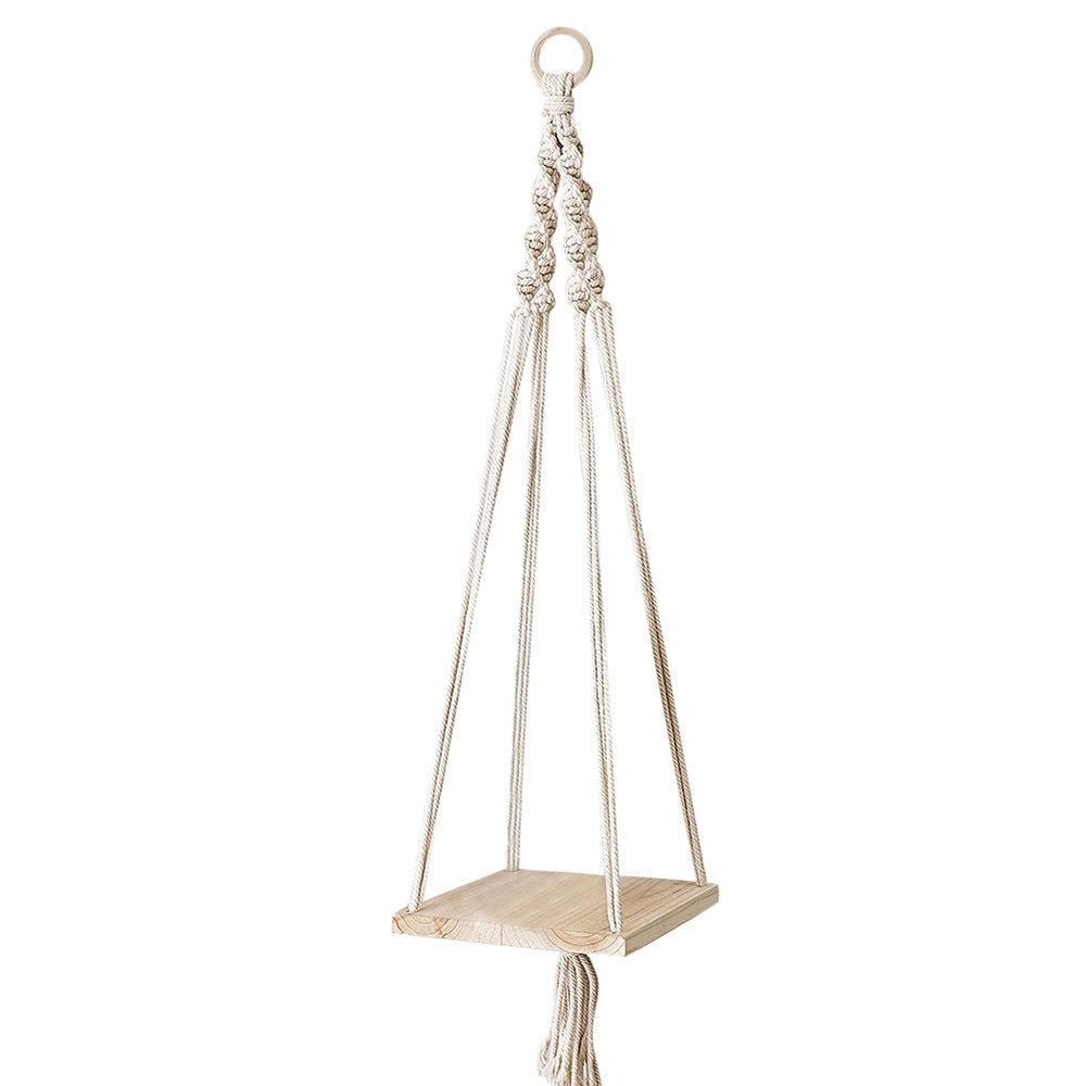 Nordic Tassel Sling Racks Flower Pot Storage Rack Wall Pendant Decorative Hanging Pendant Plant Hanger #BF