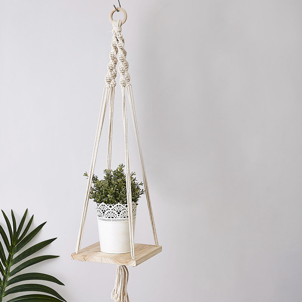 Nordic Tassel Sling Racks Flower Pot Storage Rack Wall Pendant Decorative Hanging Pendant Plant Hanger #BF