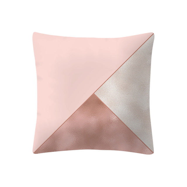 Rose Gold Pink Cushion Cover Tai Chi camera nordic geometric pillow cover fashion Square Decorative Pillowcase Home Decor