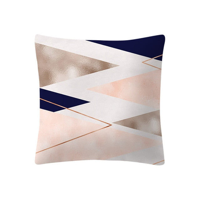 Rose Gold Pink Cushion Cover Tai Chi camera nordic geometric pillow cover fashion Square Decorative Pillowcase Home Decor
