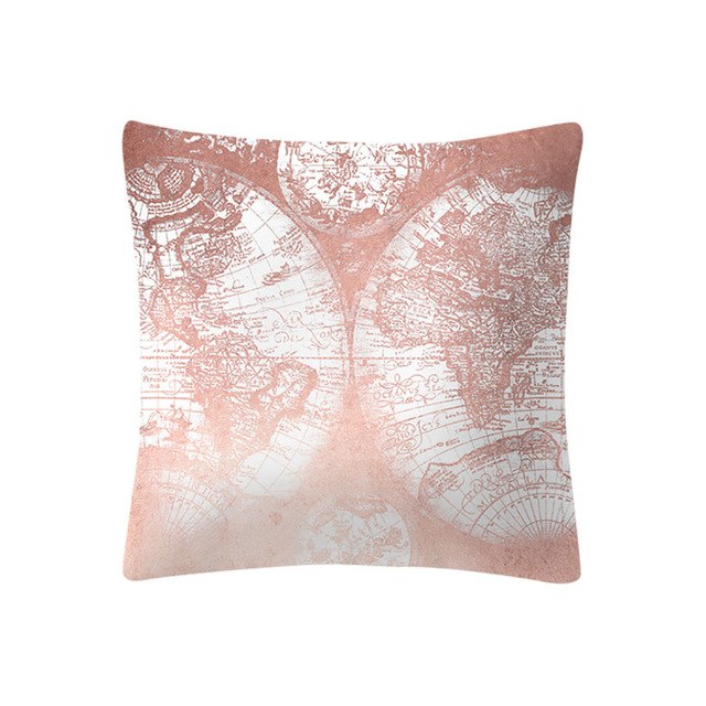 Rose Gold Pink Cushion Cover Tai Chi camera nordic geometric pillow cover fashion Square Decorative Pillowcase Home Decor