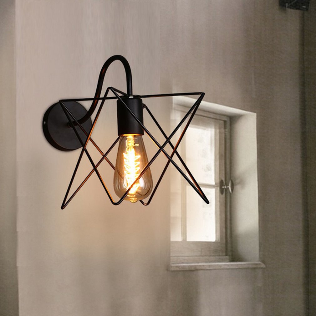 Creative Modern Style Wall Lamp Iron Art Star Wall Light Decorative Light Nordic Restaurant Cafe Aisle LED Wall Lamp Wholesale