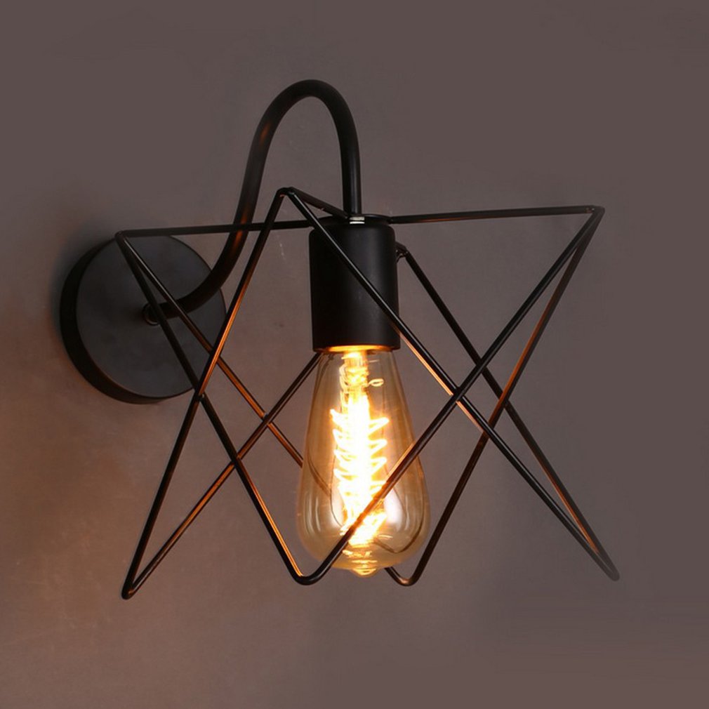 Creative Modern Style Wall Lamp Iron Art Star Wall Light Decorative Light Nordic Restaurant Cafe Aisle LED Wall Lamp Wholesale