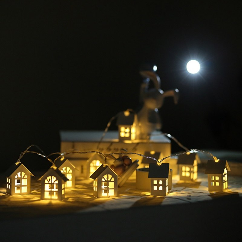 newLed Decorative Light String Snow View Room Pattern Nordic Battery Light Home Decorative Ornaments Christmas