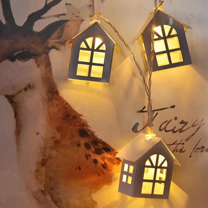 newLed Decorative Light String Snow View Room Pattern Nordic Battery Light Home Decorative Ornaments Christmas
