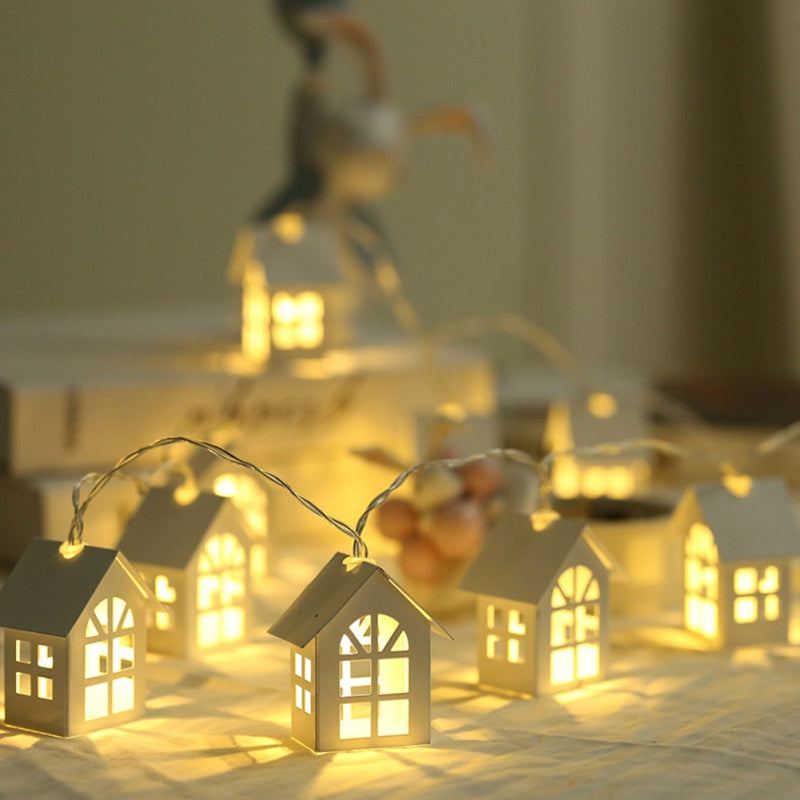 newLed Decorative Light String Snow View Room Pattern Nordic Battery Light Home Decorative Ornaments Christmas