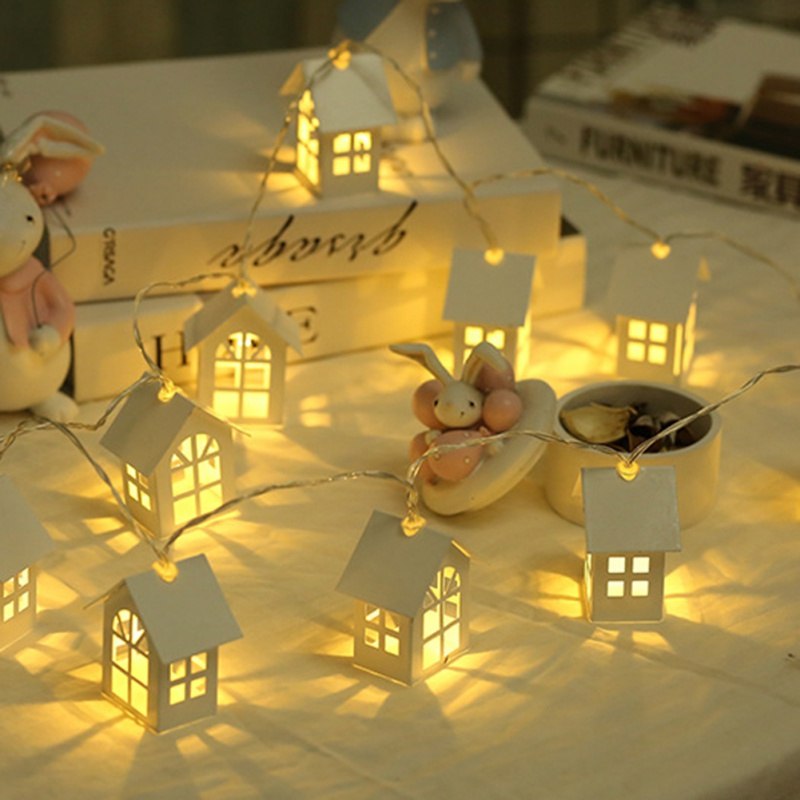 newLed Decorative Light String Snow View Room Pattern Nordic Battery Light Home Decorative Ornaments Christmas