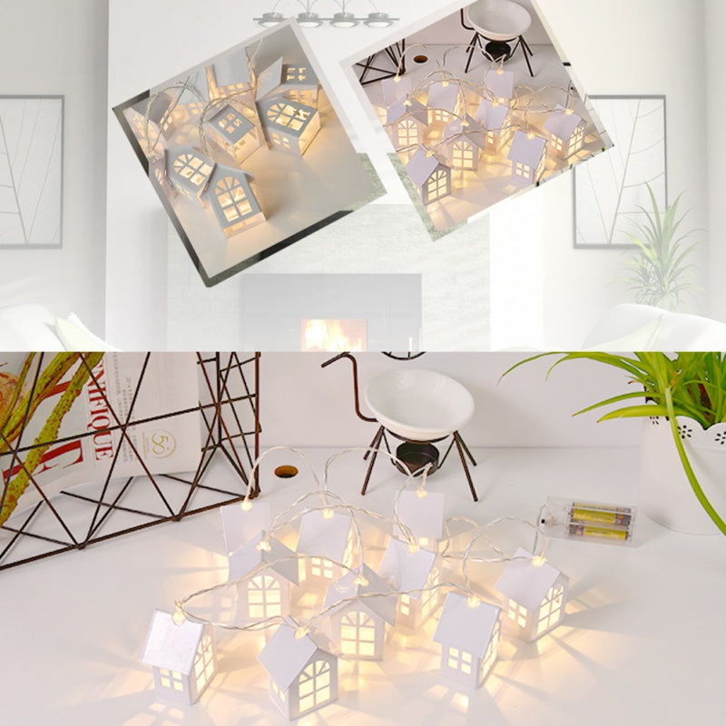 newLed Decorative Light String Snow View Room Pattern Nordic Battery Light Home Decorative Ornaments Christmas