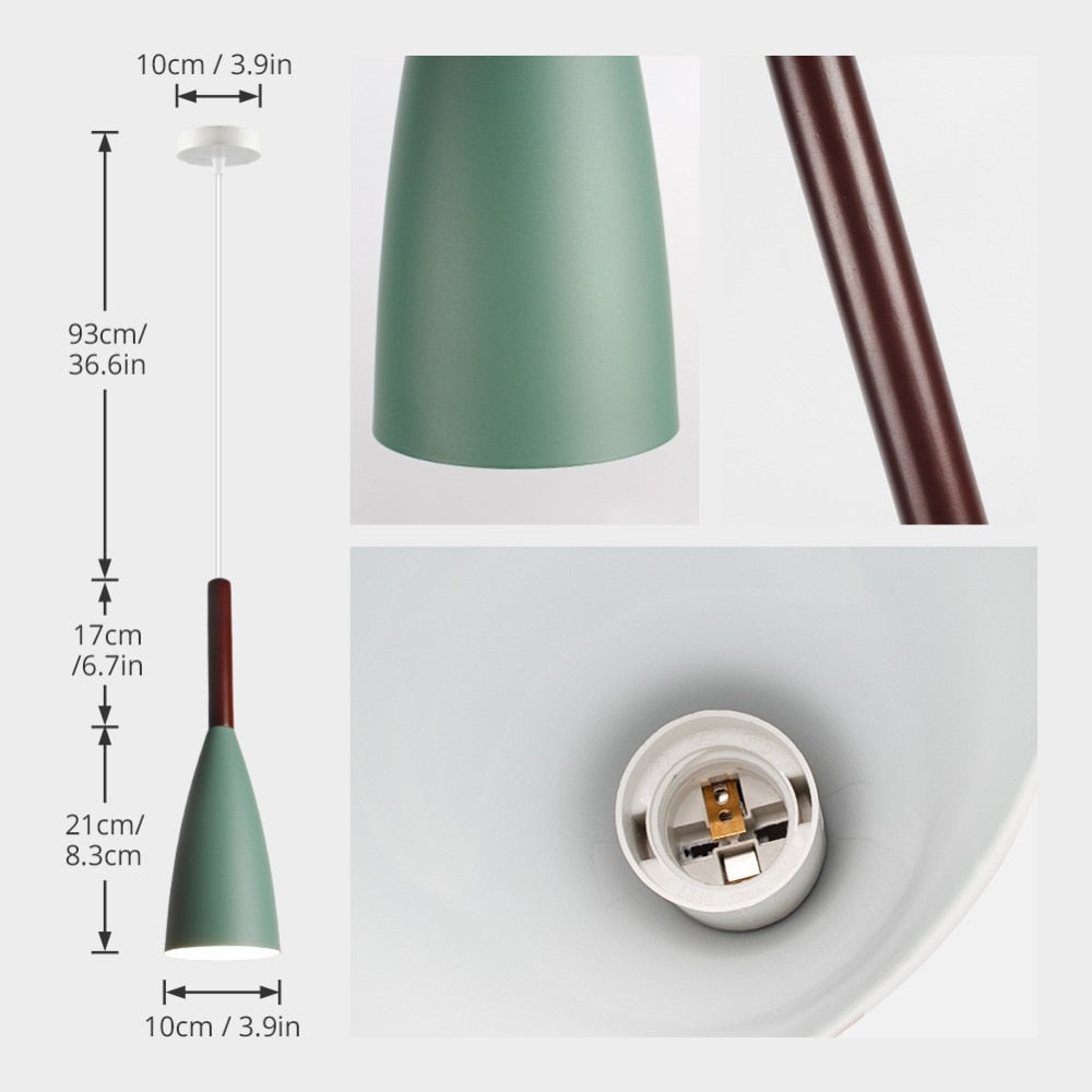 Industrial Pendant Light Nordic LED Lamp Loft Wooden Modern Creative Simple for living room bedroom study Restaurant lighting