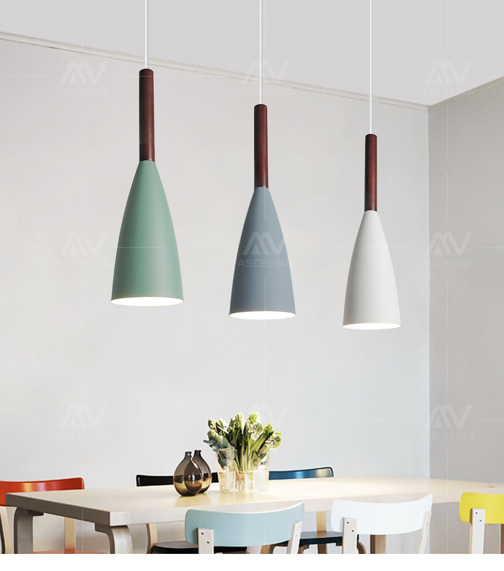 Industrial Pendant Light Nordic LED Lamp Loft Wooden Modern Creative Simple for living room bedroom study Restaurant lighting