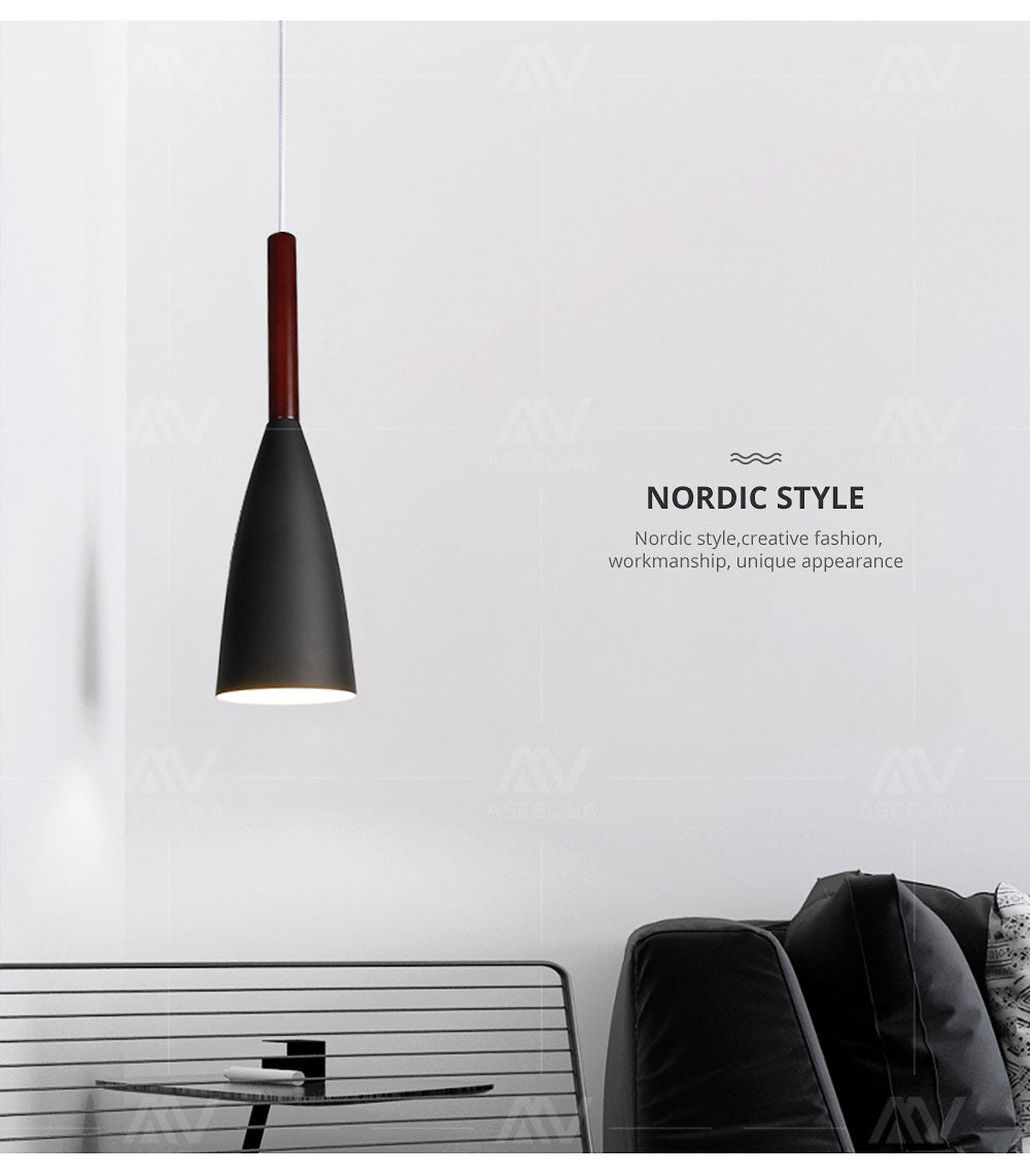 Industrial Pendant Light Nordic LED Lamp Loft Wooden Modern Creative Simple for living room bedroom study Restaurant lighting