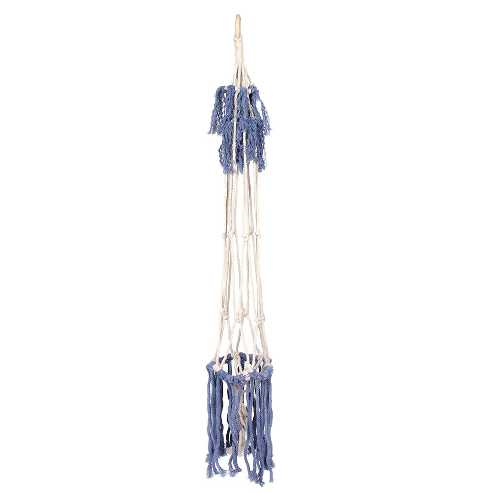 Nordic Style Flower Pot Holder Hemp Rope Hand-woven Garden Macrame Plant Pots Hanging Basket Hanger Home Garden Decor #BF