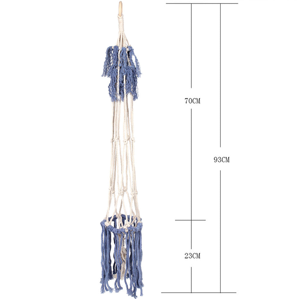 Nordic Style Flower Pot Holder Hemp Rope Hand-woven Garden Macrame Plant Pots Hanging Basket Hanger Home Garden Decor #BF