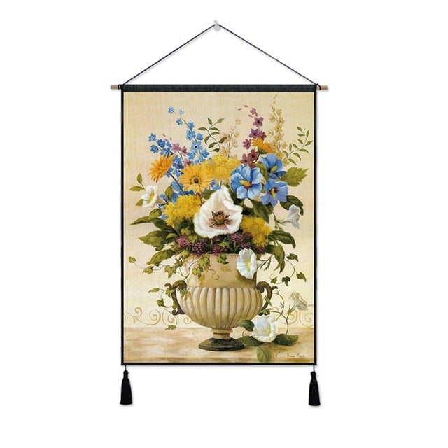 Frameless Nordic Style Still Life Wall Hanging ation Pictures Tapestry Background With Two Tassels Pictures By Numbers Decor