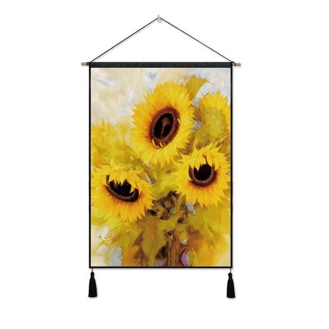 Frameless Nordic Style Still Life Wall Hanging ation Pictures Tapestry Background With Two Tassels Pictures By Numbers Decor