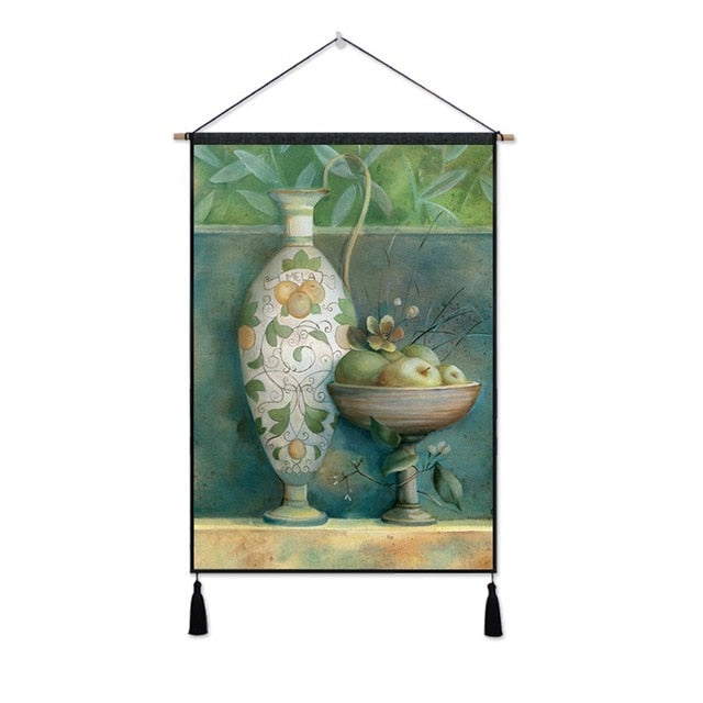 Frameless Nordic Style Still Life Wall Hanging ation Pictures Tapestry Background With Two Tassels Pictures By Numbers Decor