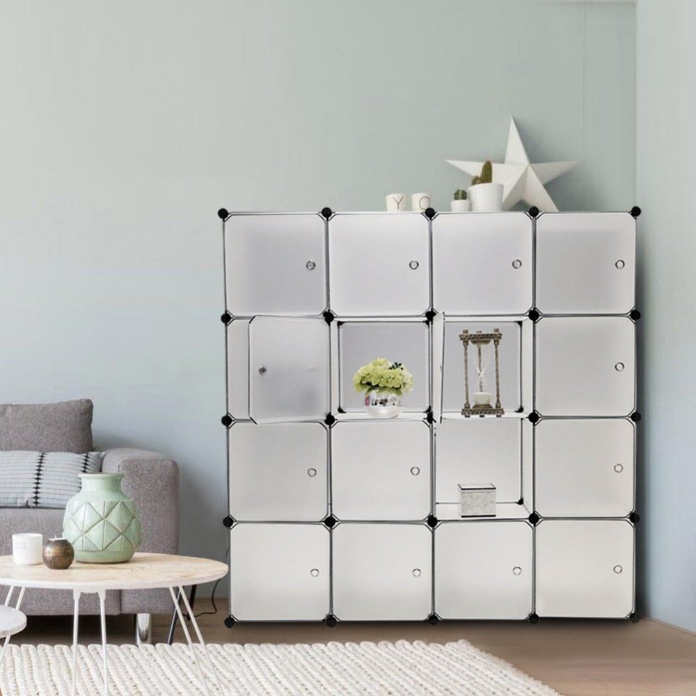 Waterproof Plastic Storage Cube Drawer Unit Closet Eco-friendly Translucent  Clothes Shoes Organizer Combination Wardrobe S3