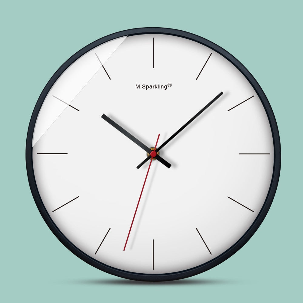 Wall Clock living room home wall clock fashion atmosphere mute quartz watch Modern minimalist 2018 hot#15