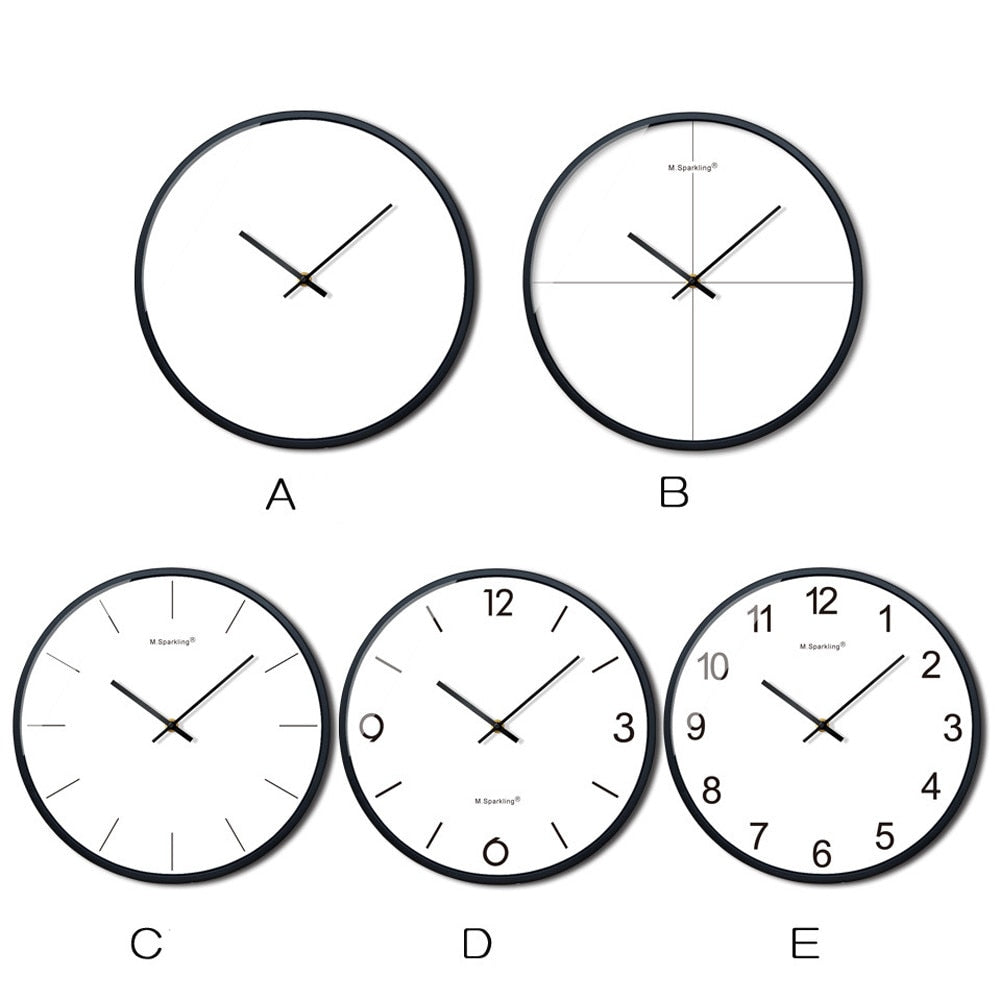 Wall Clock living room home wall clock fashion atmosphere mute quartz watch Modern minimalist 2018 hot#15