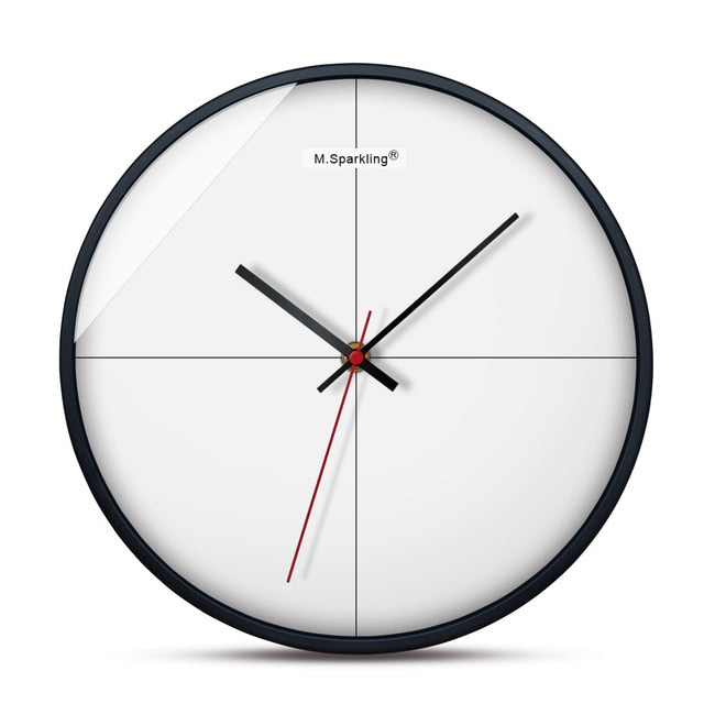 Wall Clock living room home wall clock fashion atmosphere mute quartz watch Modern minimalist 2018 hot#15