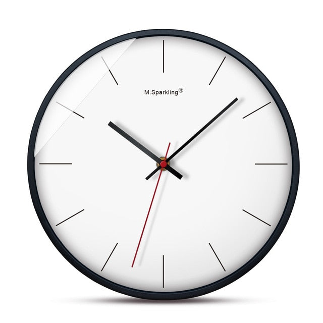 Wall Clock living room home wall clock fashion atmosphere mute quartz watch Modern minimalist 2018 hot#15