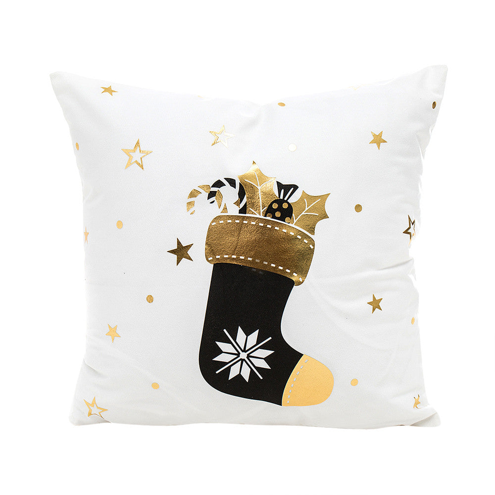 Merry Christmas Pillow Case Sofa Waist Throw Cushion Cover Home Decoration Nordic Style Sofa Decorative Cushions