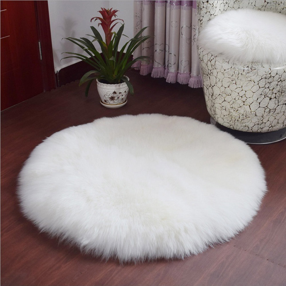fake Fur Soft Seat Cushion Rug chair cushion Artificial Wool Warm Hairy Carpet Seat nordic decoration home  #240
