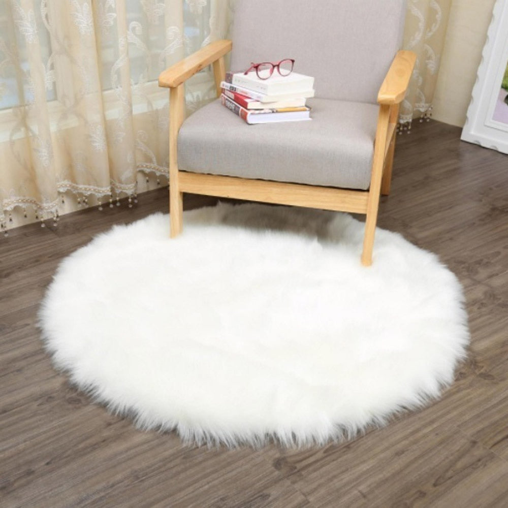 fake Fur Soft Seat Cushion Rug chair cushion Artificial Wool Warm Hairy Carpet Seat nordic decoration home  #240