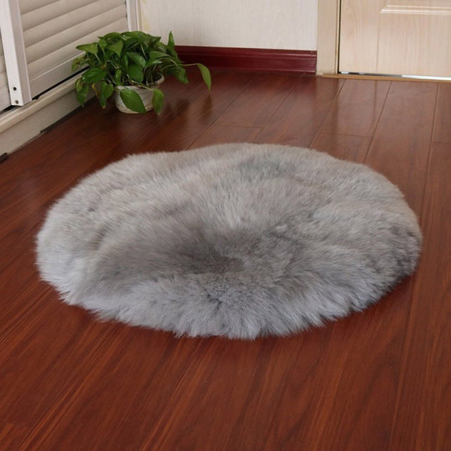 fake Fur Soft Seat Cushion Rug chair cushion Artificial Wool Warm Hairy Carpet Seat nordic decoration home  #240