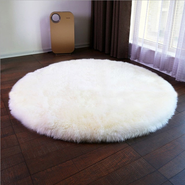 fake Fur Soft Seat Cushion Rug chair cushion Artificial Wool Warm Hairy Carpet Seat nordic decoration home  #240