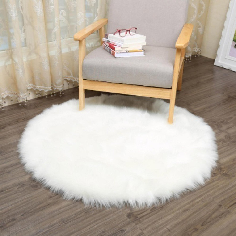 fake Fur Soft Seat Cushion Rug chair cushion Artificial Wool Warm Hairy Carpet Seat nordic decoration home  #240