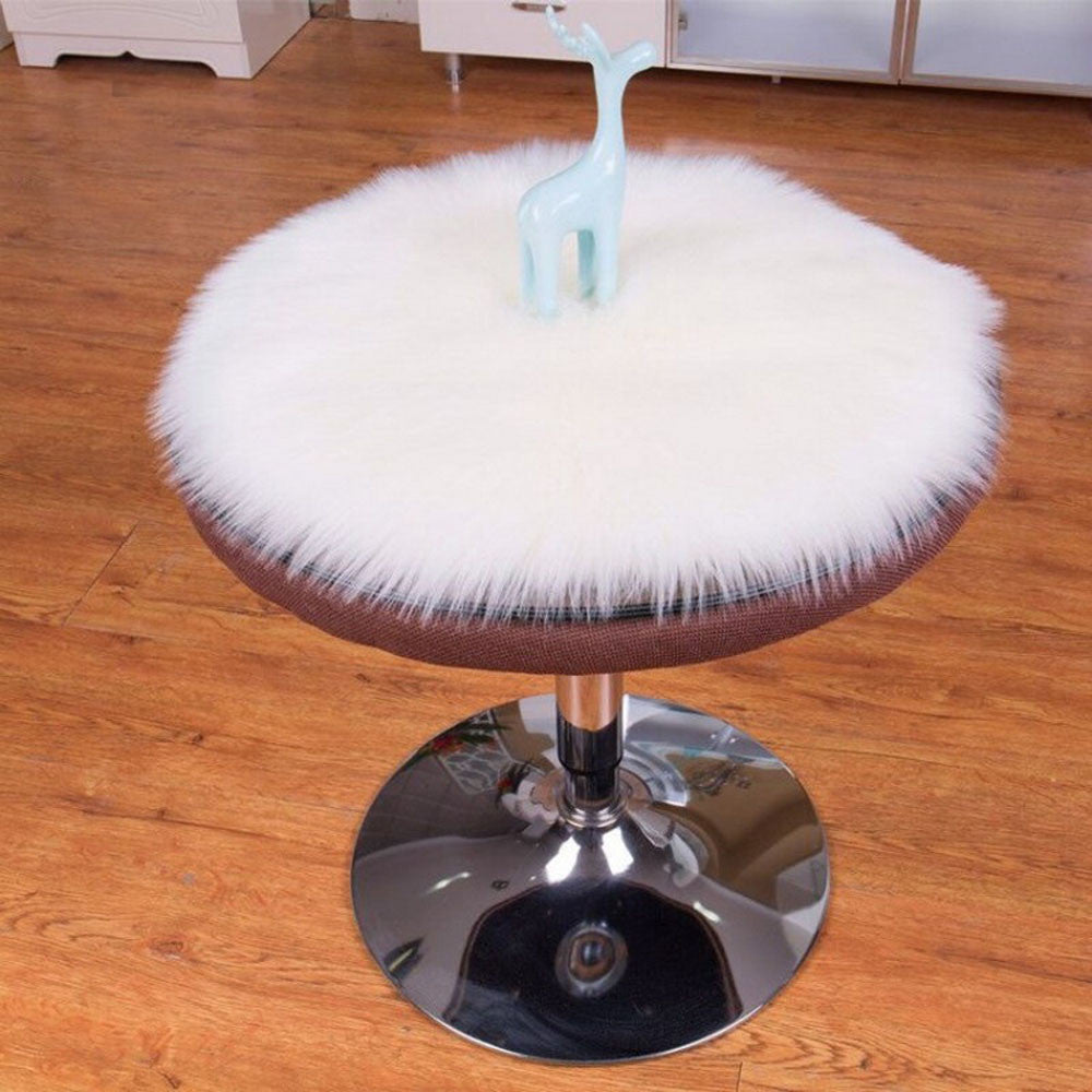 fake Fur Soft Seat Cushion Rug chair cushion Artificial Wool Warm Hairy Carpet Seat nordic decoration home  #240